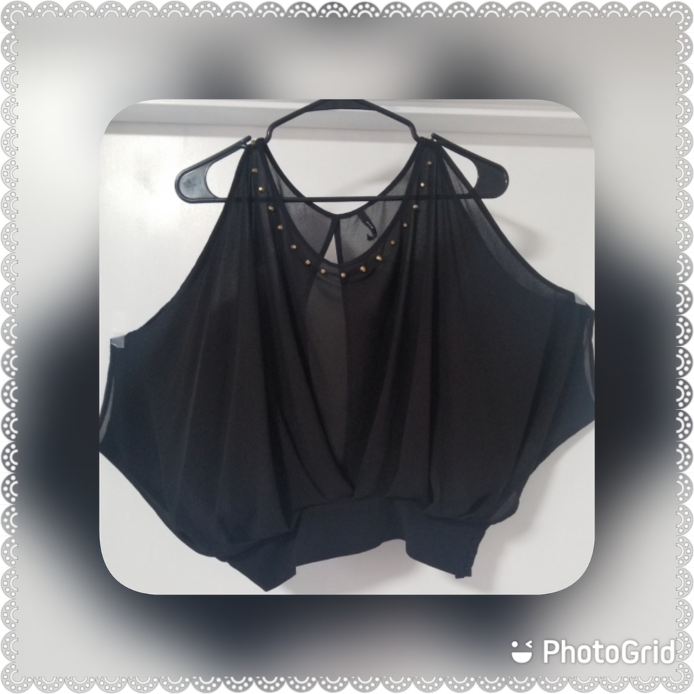 Transparent Black Blouse